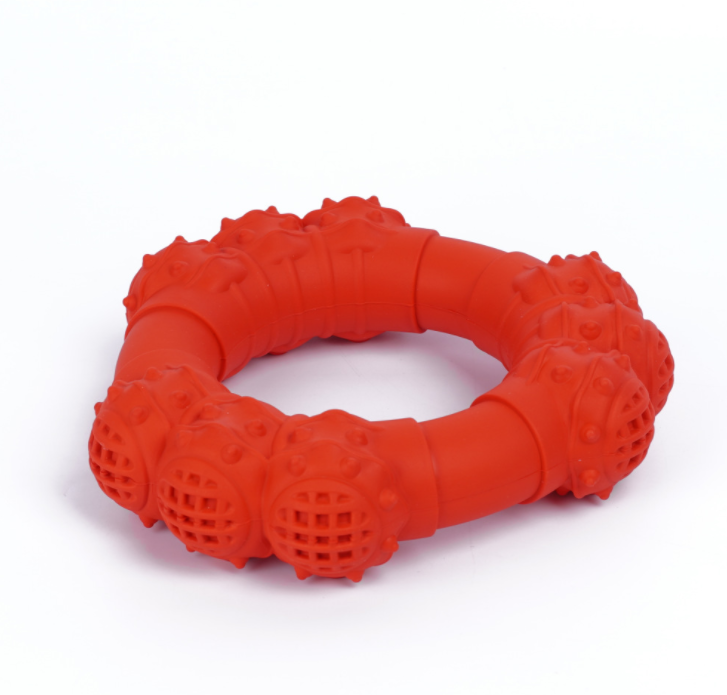 擲環(huán)互動咀嚼磨牙狗咬膠橡膠 寵物玩具