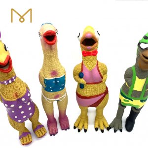 海盜團模型南瓜雞狗狗啃咬乳膠發(fā)聲玩具