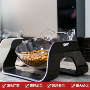 透明貓碗雙碗