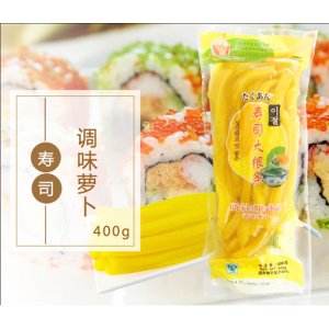 400g長源壽司蘿卜條提味大根條紫菜包飯材料飯團食材壽司調(diào)味蘿卜