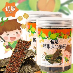 優(yōu)基核桃夾心海苔罐裝80克