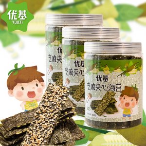 優(yōu)基芝麻夾心海苔罐裝80克