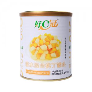 好C冠糖水混合桃丁罐頭