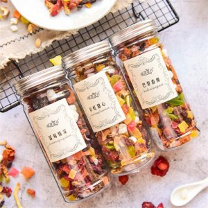 緣來(lái)花開果粒茶罐裝