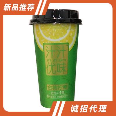 汁汁優(yōu)味金桔檸檬果汁茶飲料438ml