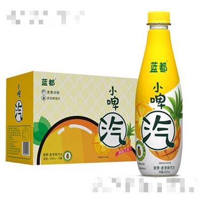 藍(lán)都小啤汽菠蘿啤菠蘿麥芽味汽水450mlx15瓶