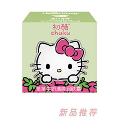 Hello Kitty初酷草莓牛奶清爽潤膚霜 盒裝