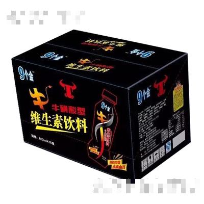 9個(gè)金?；撬嵝途S生素飲料600mlx15瓶