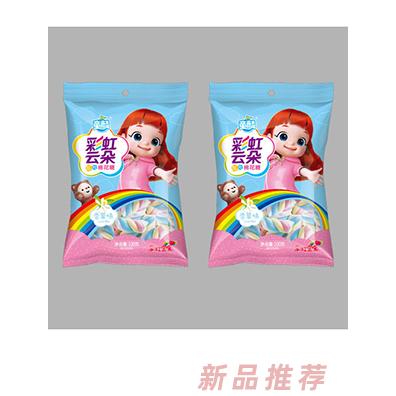 彩虹云朵花粒棉花糖