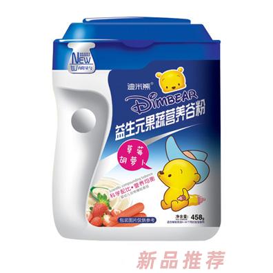 迪米熊益生元果蔬營(yíng)養(yǎng)谷粉(草莓胡蘿卜桶裝）