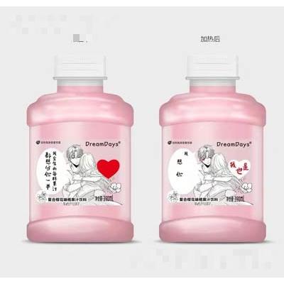 乳果復(fù)合櫻花味桃果汁飲料加熱有驚喜趣味果汁飲品招商代理390ml