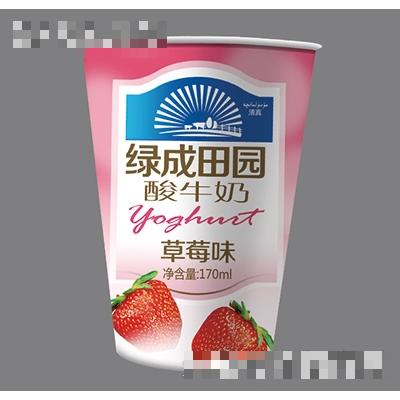 綠成田園酸牛奶草莓酸奶170ml