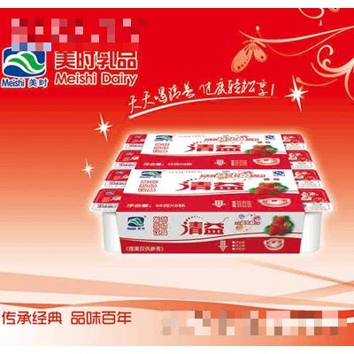 98mlx8杯美時(shí)清益八連杯發(fā)酵酸奶（草莓味）