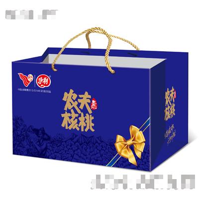 農(nóng)夫核桃藍色橫版手提袋