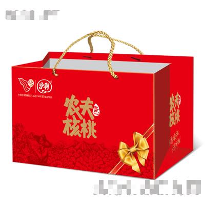 農(nóng)夫核桃紅色橫版手提袋