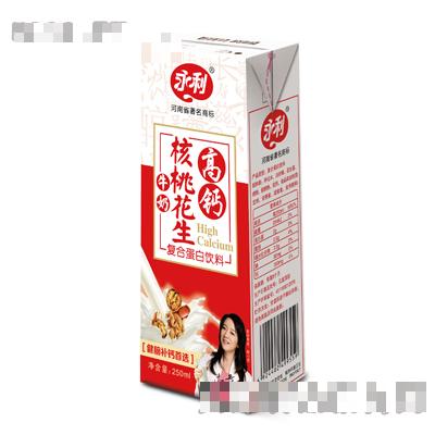 新高鈣核桃花生牛奶盒裝250ml