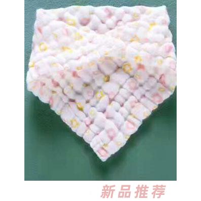 淘貝貓六層水洗紗布三角巾-紅黃圖案