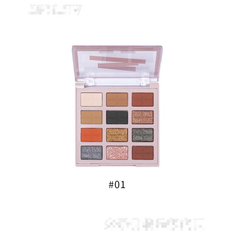 romantic beauty時尚12色珠光眼影盤-01