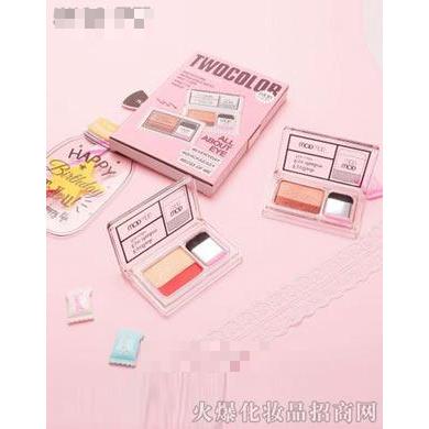 WODWOD喔喔懶人雙層雙色漸變眼影盤