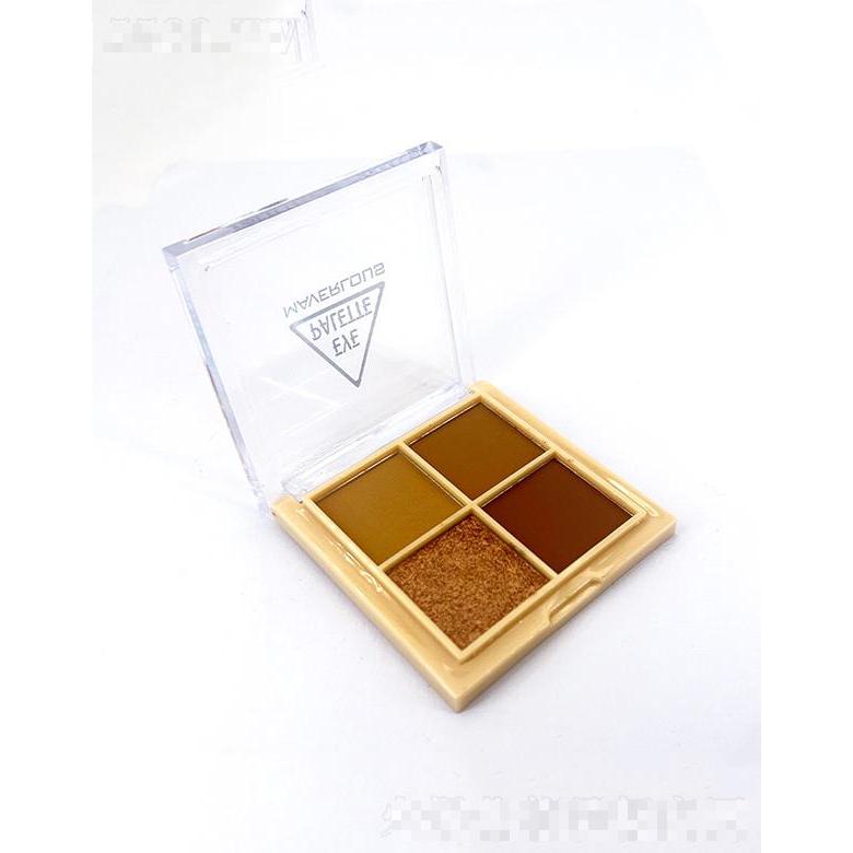 納斯達(dá)克棕色閃粉珠光啞光   便懶人攜迷你   彩妝眼影盤四色