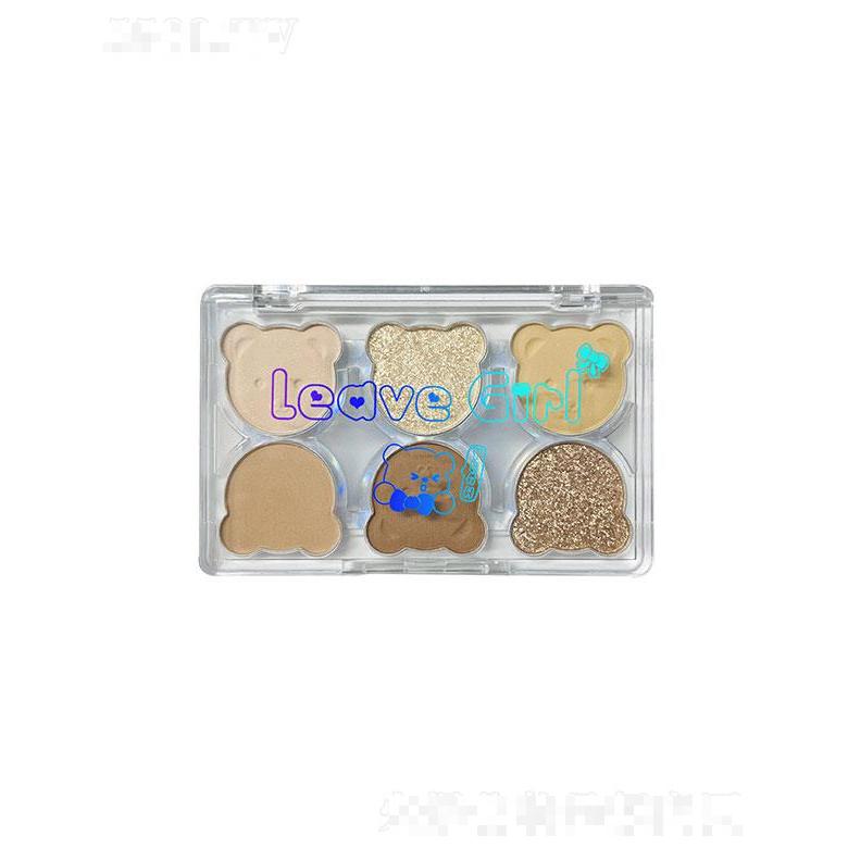 廣東娥佩蘭   LeaveGirl小熊粉色眼影盤   六色易上妝