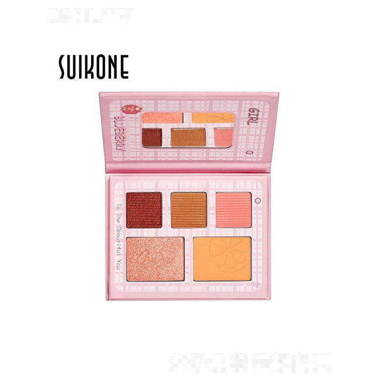 廣東娥佩蘭   SUIKONE水果女孩筆記本眼影  粉質(zhì)細膩   順滑閃粉