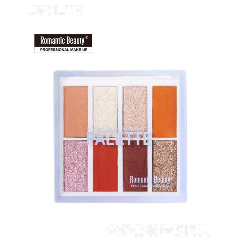 romantic beauty時尚8色珠光眼影盤