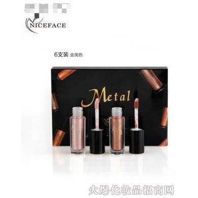 NICEFACE-6支裝金屬色唇彩套裝