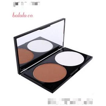 BALALA彩妝正品小熊寶寶雙色修容粉餅