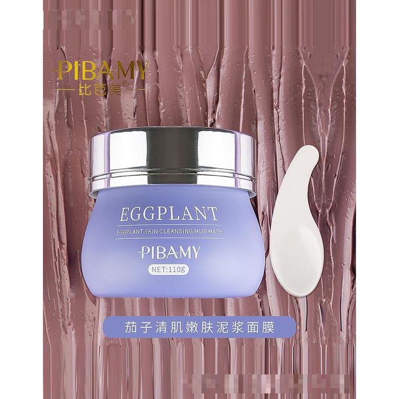 比芭美茄子清肌嫩膚泥漿面膜 清潔泥膜涂抹式深層清潔毛孔去黑頭