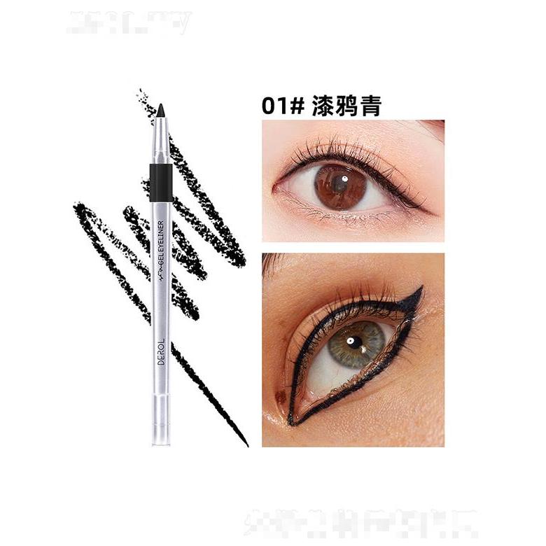 DEROL彩色眼線膠筆01#漆鴉青