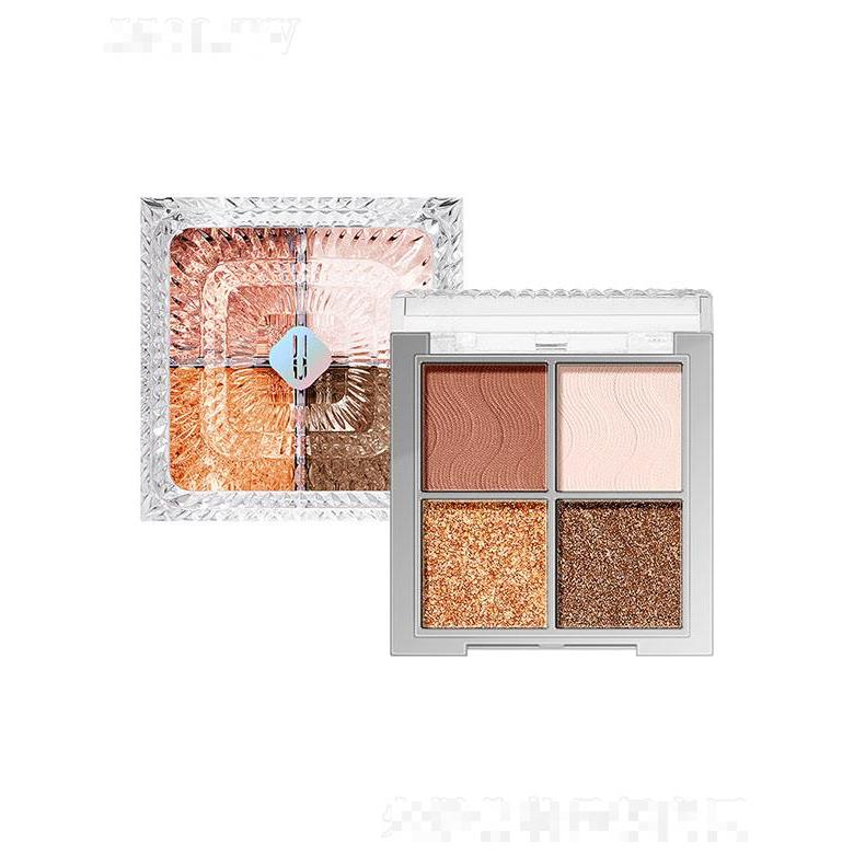 尤莉尤拉星光耀色四色眼影 粉質(zhì)細(xì)膩不飛粉長效持妝眼影批發(fā)廠家