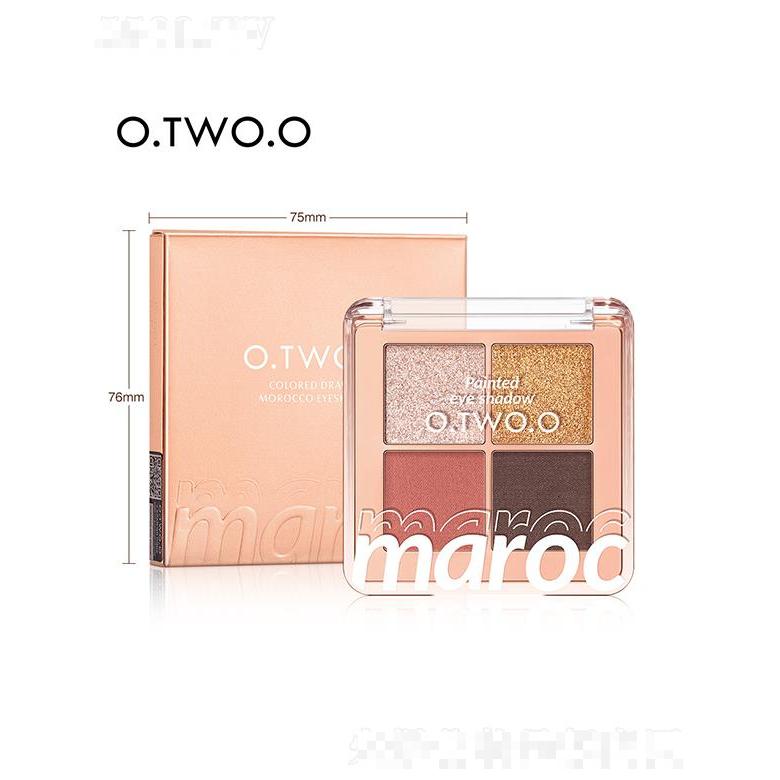 O.TWO.O彩繪摩洛哥四色眼影盤 珠光啞光大地色眼