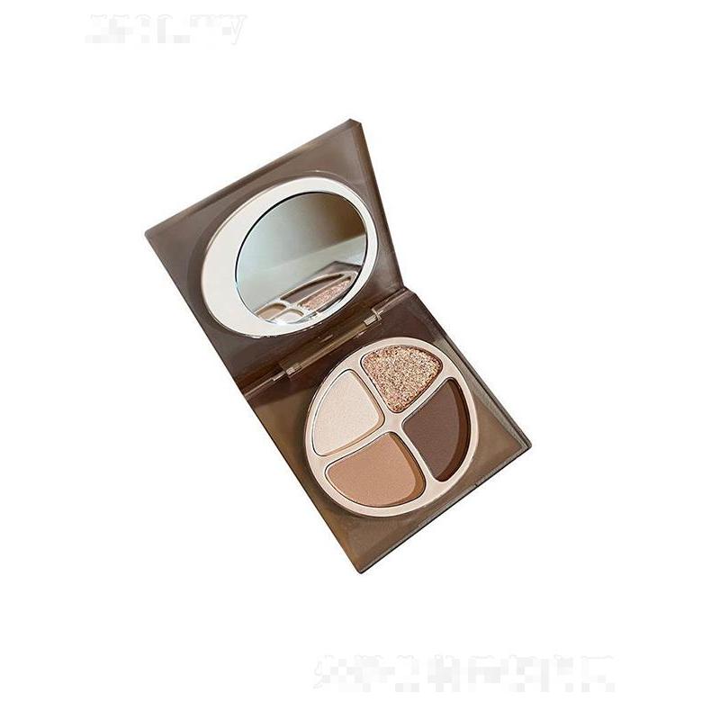 MAFFICK低飽和淡顏奶茶四色眼影盤 霧桃裸妝修容盤新手易上色裸色