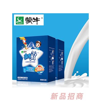 蒙牛未來星4段兒童成長配方牛奶粉400g盒青少年學(xué)生含鈣益生元奶粉