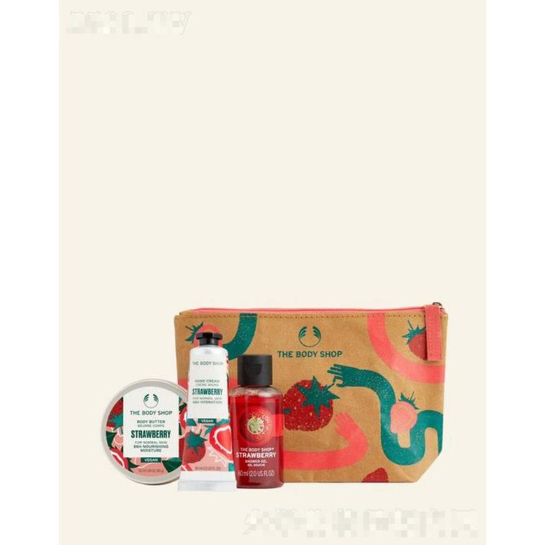 美體小鋪迷你沐浴潤膚套裝 - 士多啤梨