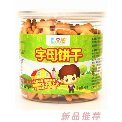 童品堂字母餅干小魚餅干骨頭餅干數(shù)字餅干多種口味80g裝