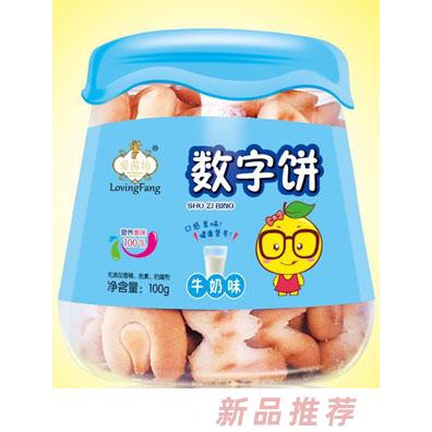 愛(ài)茵坊牛奶味香蕉味數(shù)字餅干兒童餅干小零食代理