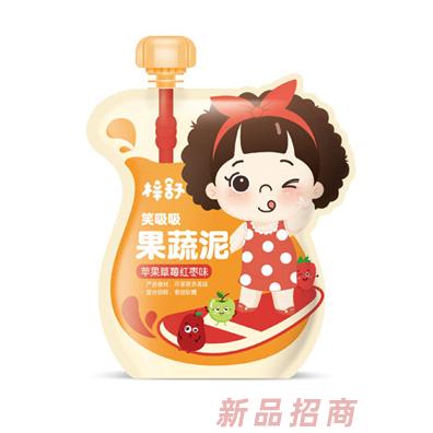 梓舒果蔬泥蘋果草莓紅棗黃桃燕麥香橙山藥味多種口味果蔬泥