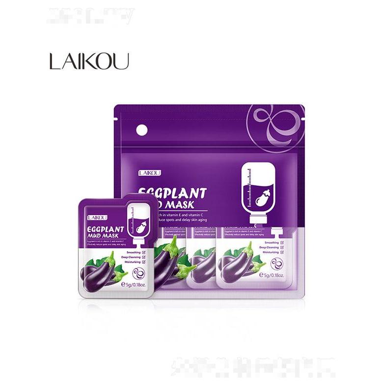 汕頭市威仕達(dá)  萊蔻茄子清潔面膜泥  5g12片   保濕補(bǔ)水