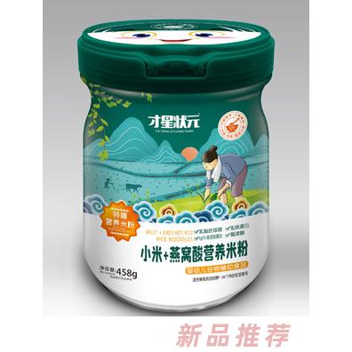 才星狀元小米燕窩酸益生菌果蔬益生元山藥原味鈣鐵鋅多種口味特膳營養(yǎng)米粉罐裝458g