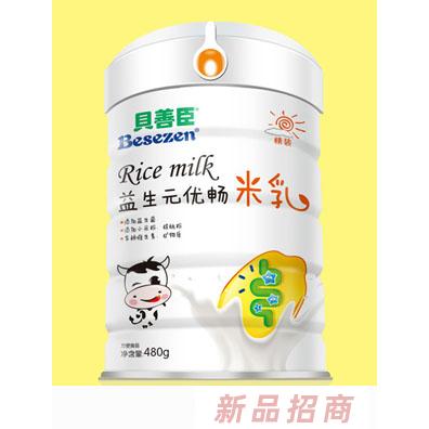 貝善臣益生元優(yōu)暢淮山薏米乳清蛋白鈣鐵鋅猴頭菇果蔬米乳原味蒸米乳480克罐裝