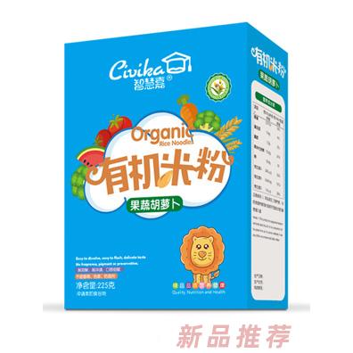 智慧嘉果蔬胡蘿卜+淮山薏米+經(jīng)典原味+益生元護暢有機米粉盒裝225g