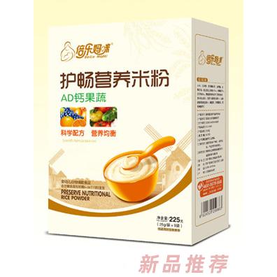 倍樂媽咪AD鈣果蔬復(fù)合益生元核桃蓮子鐵鋅鈣護(hù)暢米粉盒裝