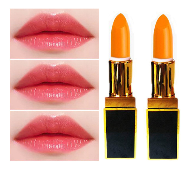 跨境胡蘿卜素口紅無logo溫感變色口紅Lipstick 蕃茄素變色唇膏OEM代加工