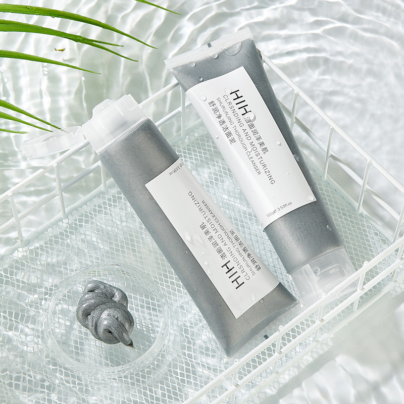 HIH舒潤凈透潔面泥 滋潤補(bǔ)水保濕控油清爽火山泥清潔黑頭洗面奶OEM代加工