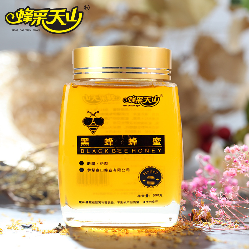 新疆特產(chǎn)伊犁蜂采天山黑蜂蜂蜜500gOEM代加工