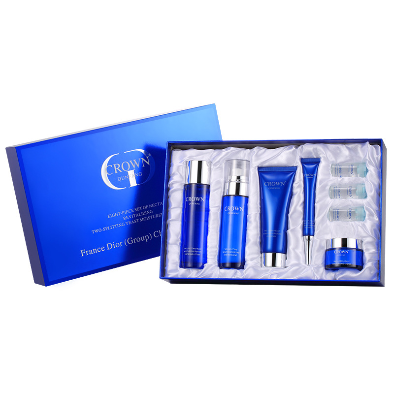 CROWN Qunfang冠群芳花蜜活顏二裂酵母補水修護八件套 廠家批發(fā)OEM代加工