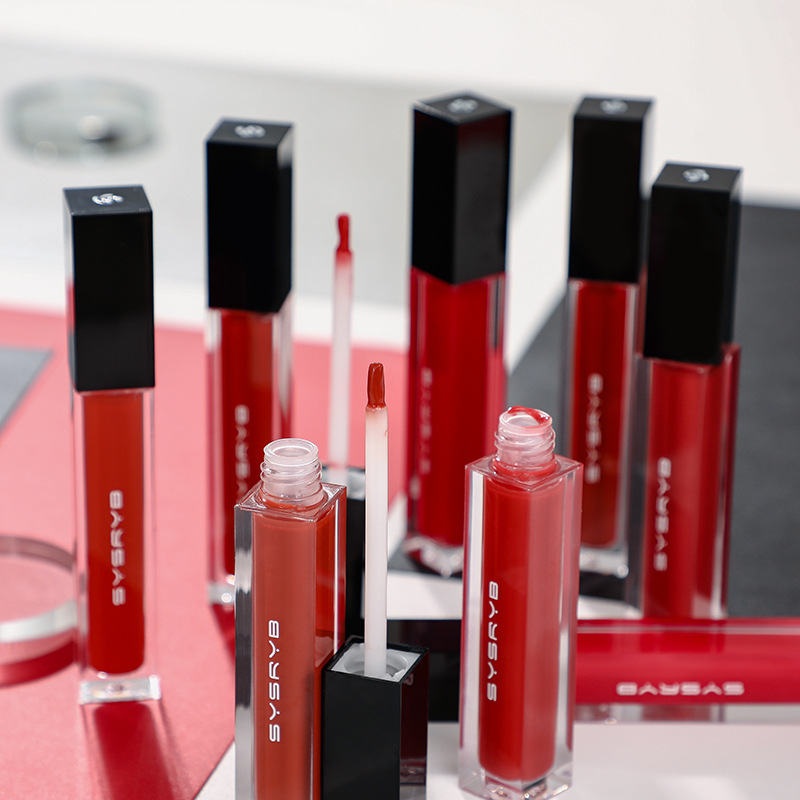 sysryb唇彩蜜桃色唇釉不掉色不沾杯持久滋潤保濕口紅批發(fā)一件代發(fā)OEM代加工