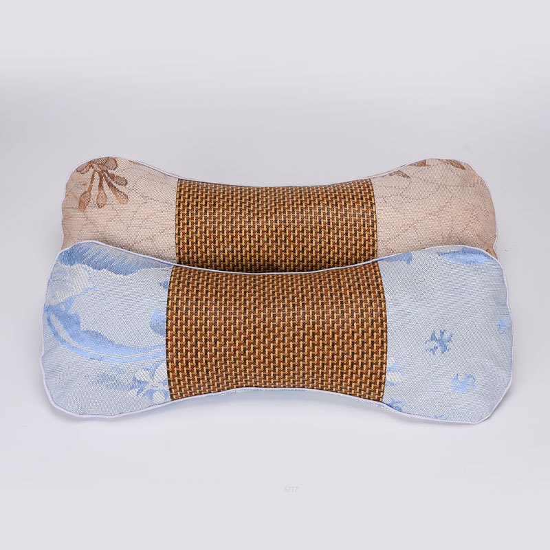 艾草枕頭頸椎骨頭枕家用粗布艾絨枕艾枕宮廷枕護頸OEM代工廠